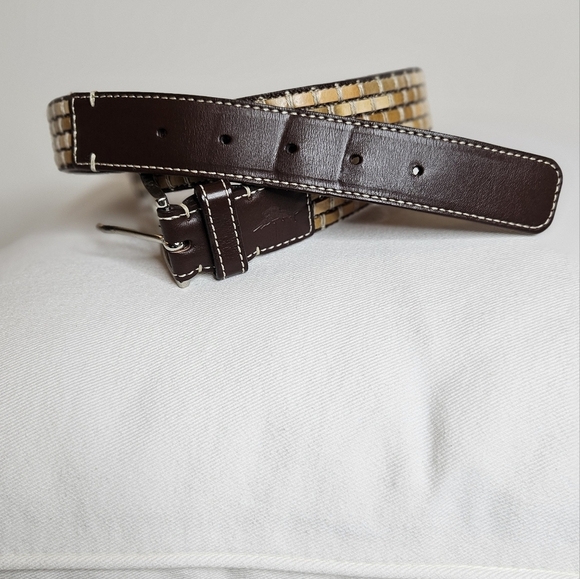 Tommy Bahama Leather Woven Belt - Picture 9 of 9